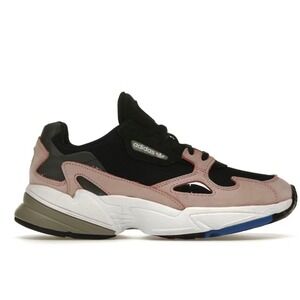 Adidas Falcon Sneakers Women's Black Pink Chunky Retro Y2K Running Shoe Size 9.5